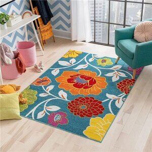 NEW Floral Area Rug